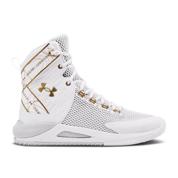 New Women’s 12 Under Armour HOVR Highlight Ace White Gold Volleyball Shows - Picture 1 of 9